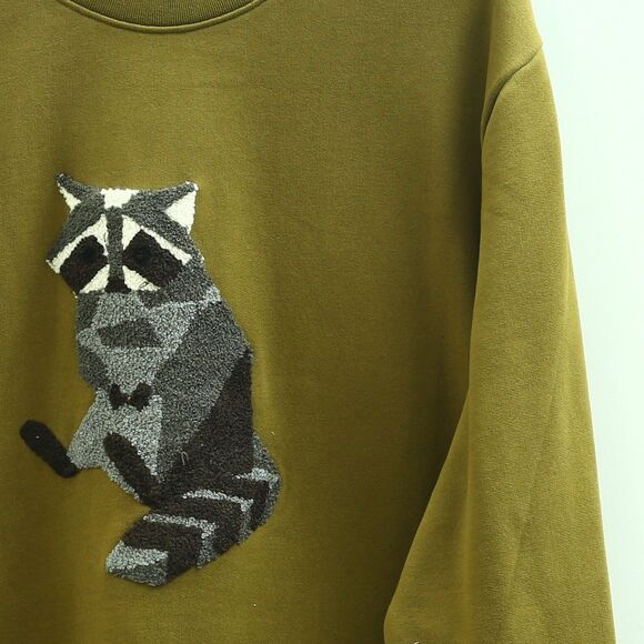 BONOBOS Critter Supersoft Fleece Crew Sweater Embroidered Long Sleeve XL 283301 - Picture 3 of 6